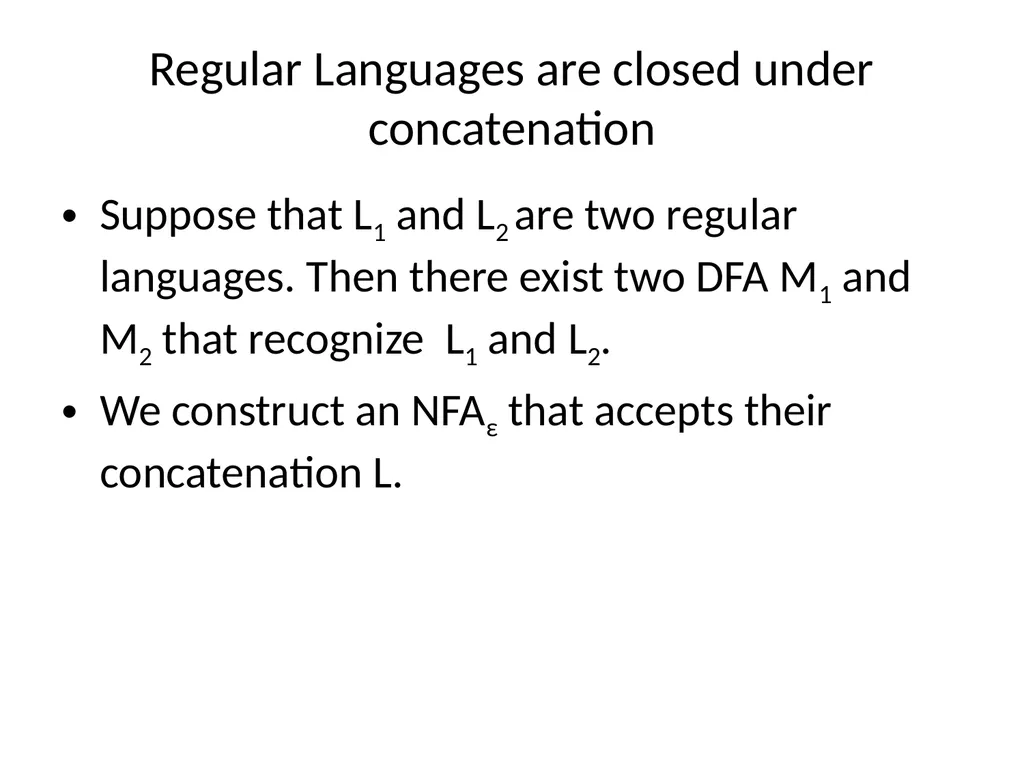 Regular Languages are closed under the regular - slide 7 of 10