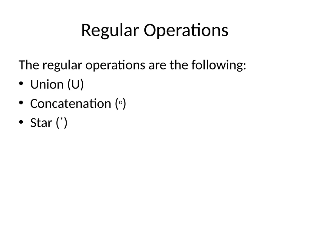 Regular Languages are closed under the regular - slide 3 of 10