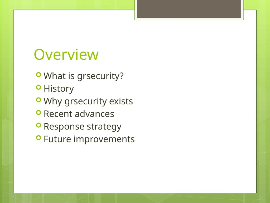 The Case For Brad Spengler Open Source Security, - slide 2 of 26