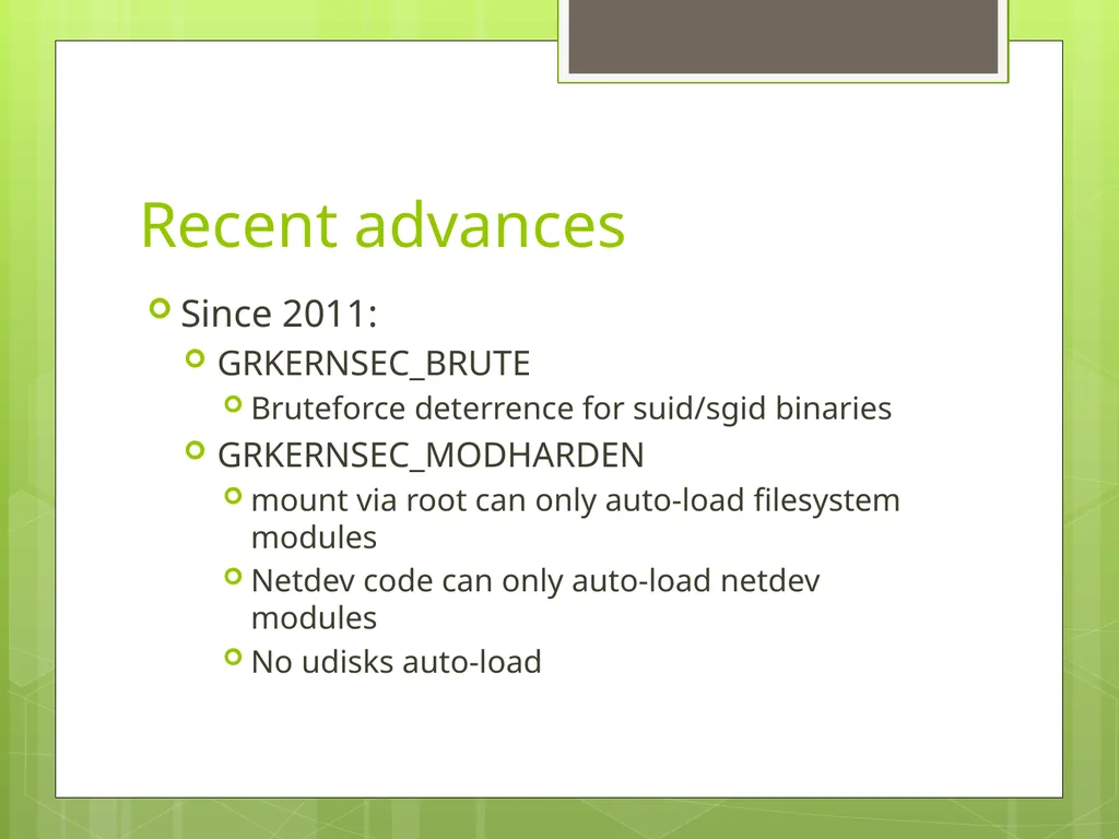 The Case For Brad Spengler Open Source Security, - slide 15 of 26