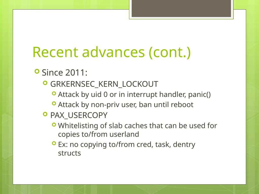 The Case For Brad Spengler Open Source Security, - slide 16 of 26