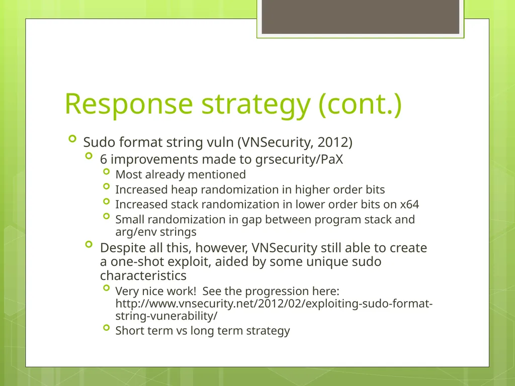 The Case For Brad Spengler Open Source Security, - slide 23 of 26