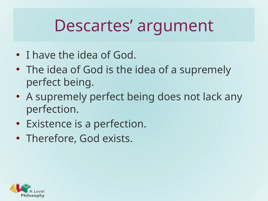 Kant’s objection to ontological arguments Michael - slide 3 of 7