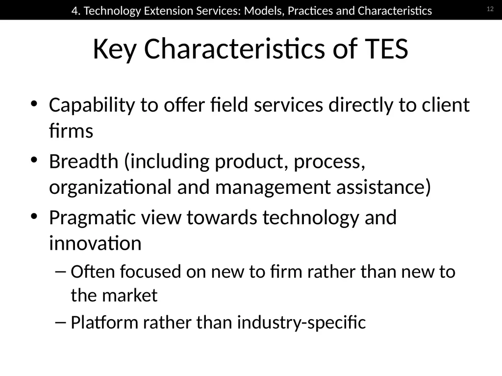 Technology Extension Concepts and Models Jan - slide 12 of 28