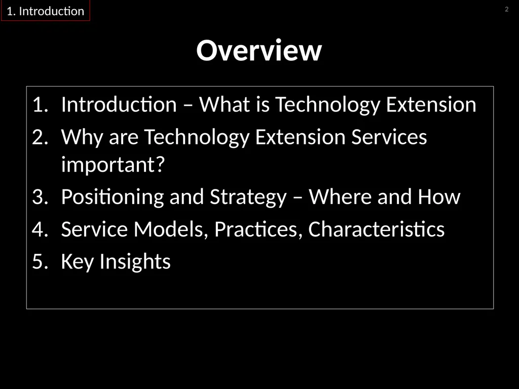Technology Extension Concepts and Models Jan - slide 2 of 28