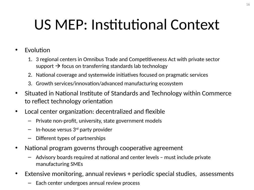 Technology Extension Concepts and Models Jan - slide 16 of 28
