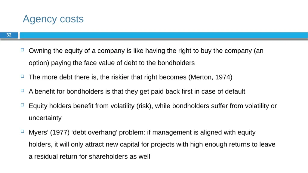 Corporate Finance for Long-Term Value Chapter 8: - slide 32 of 49