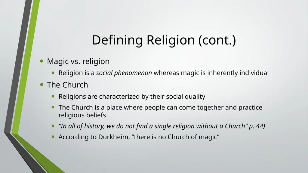 The Elementary Forms of Religious Life A - slide 10 of 28