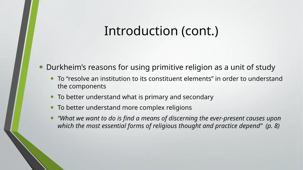 The Elementary Forms of Religious Life A - slide 4 of 28