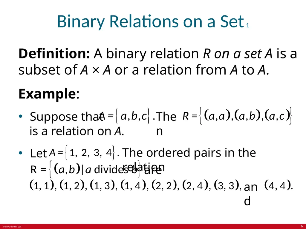 Relations Chapter 9 © McGraw Hill LLC. All rights - slide 6 of 53