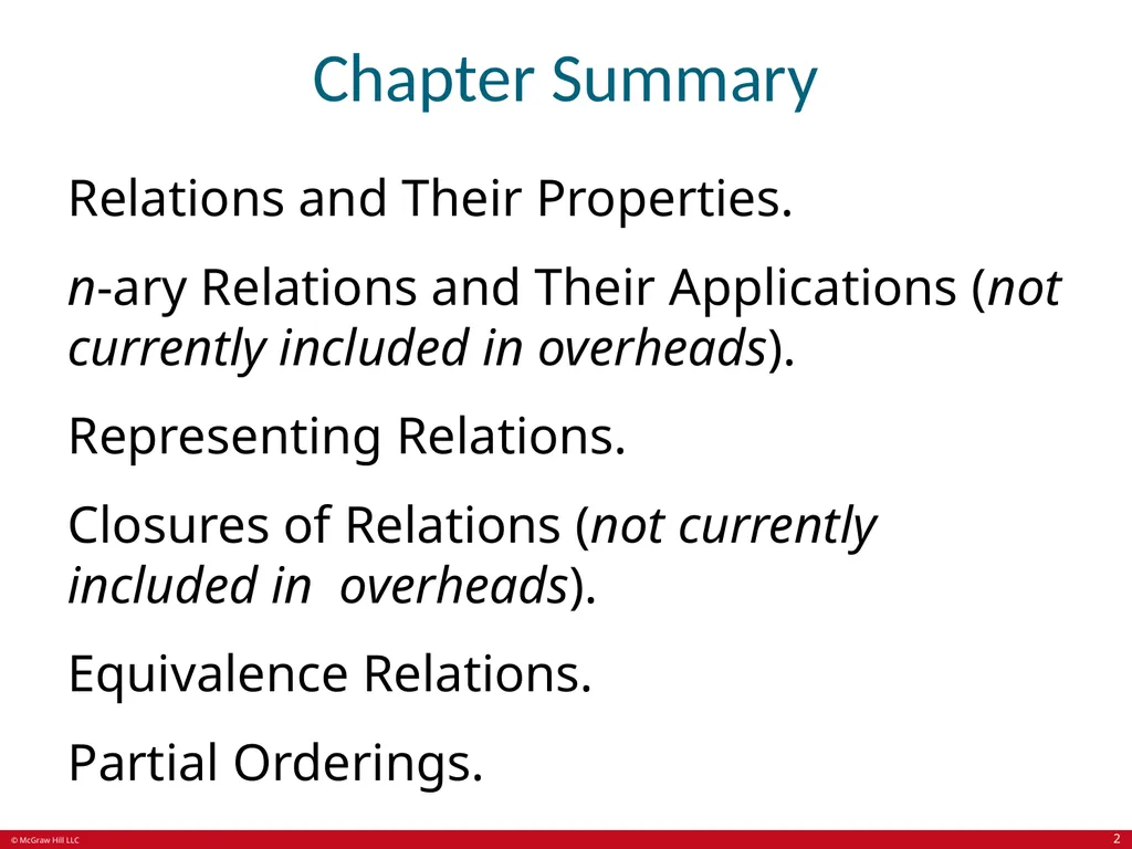 Relations Chapter 9 © McGraw Hill LLC. All rights - slide 2 of 53