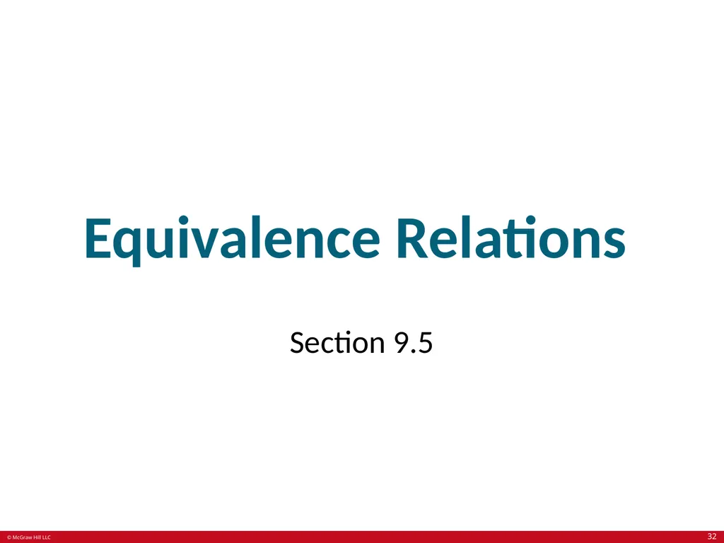 Relations Chapter 9 © McGraw Hill LLC. All rights - slide 32 of 53