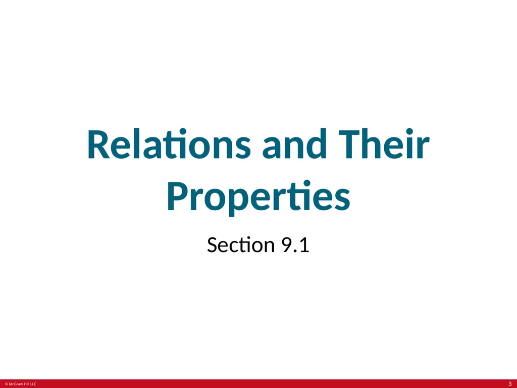 Relations Chapter 9 © McGraw Hill LLC. All rights - slide 3 of 53