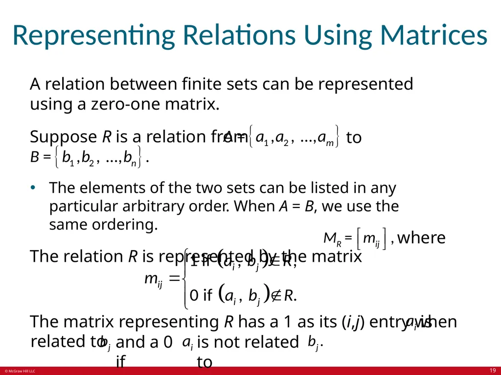 Relations Chapter 9 © McGraw Hill LLC. All rights - slide 19 of 53