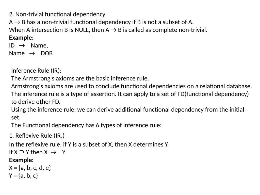 UNIT-3 FUNCTIONAL DEPENDENCY Functional Dependency - slide 9 of 30