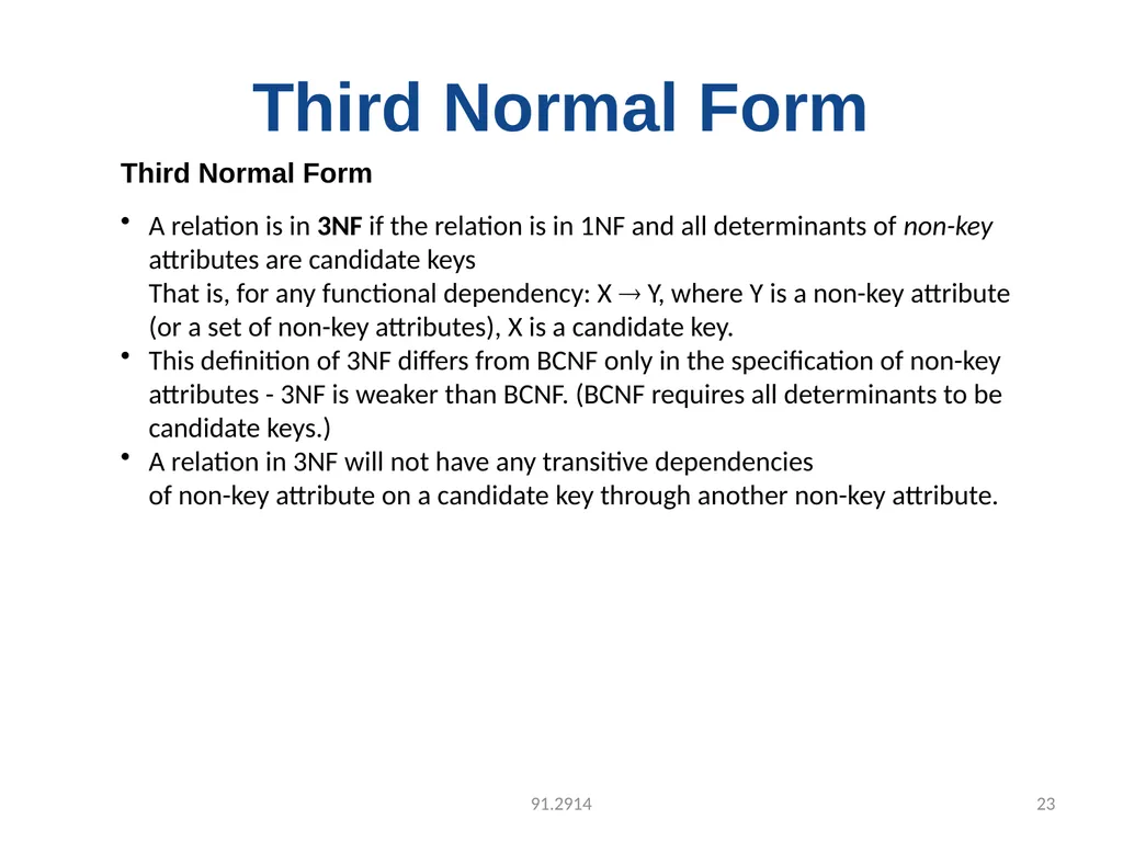 UNIT-3 FUNCTIONAL DEPENDENCY Functional Dependency - slide 23 of 30