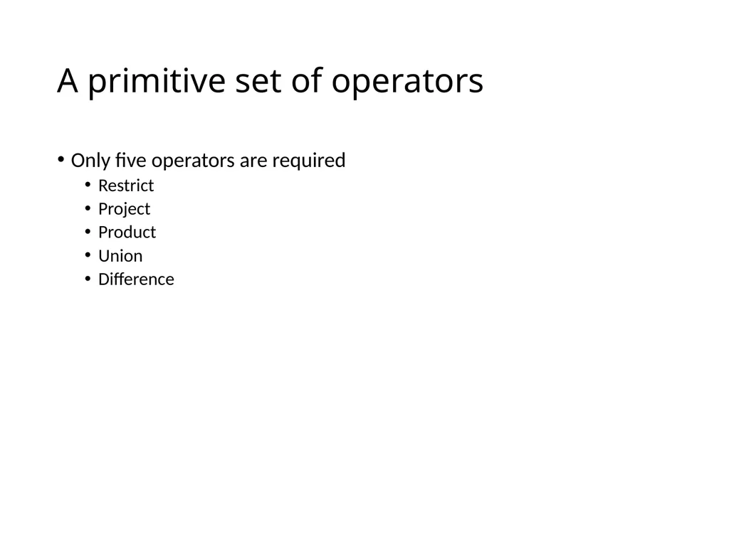 The Relational Model and Relational Algebra - slide 19 of 25
