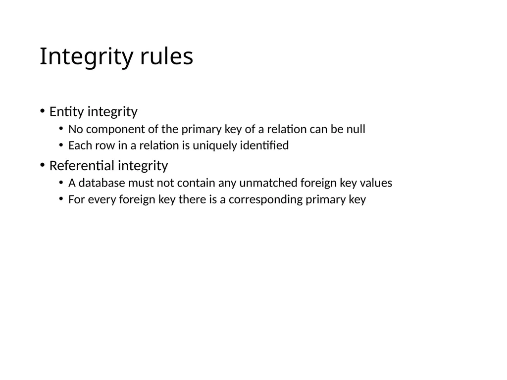 The Relational Model and Relational Algebra - slide 9 of 25
