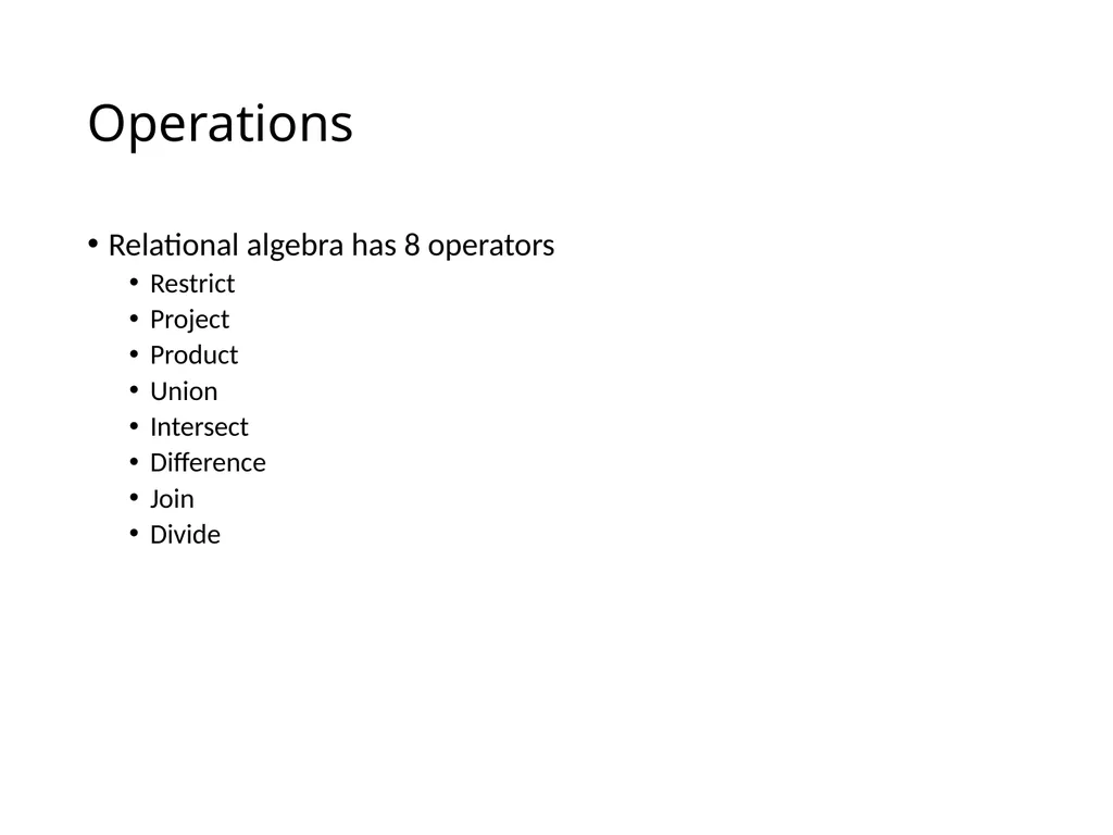 The Relational Model and Relational Algebra - slide 10 of 25