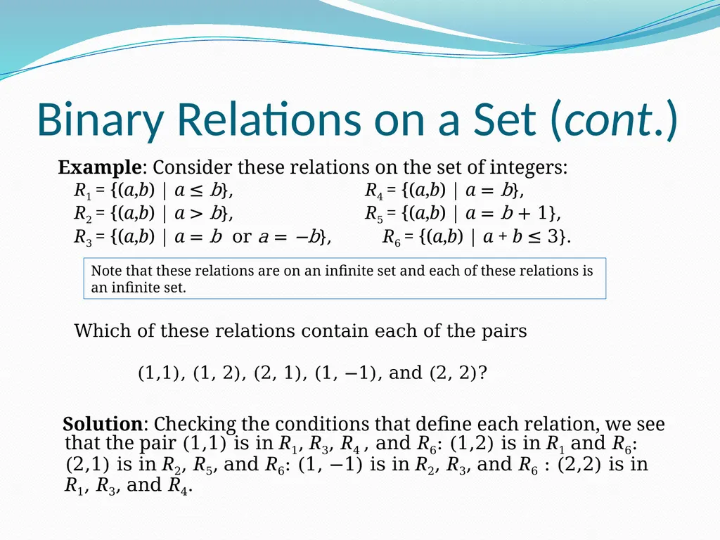 Relations Chapter 9 Chapter Summary Relations and - slide 8 of 52