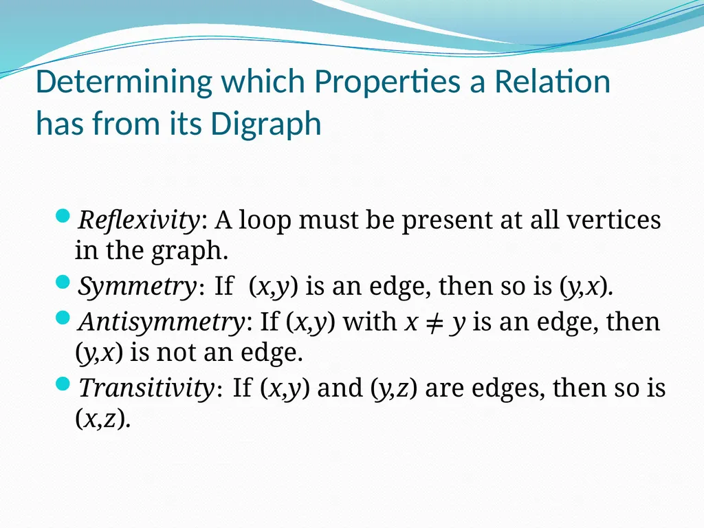 Relations Chapter 9 Chapter Summary Relations and - slide 26 of 52