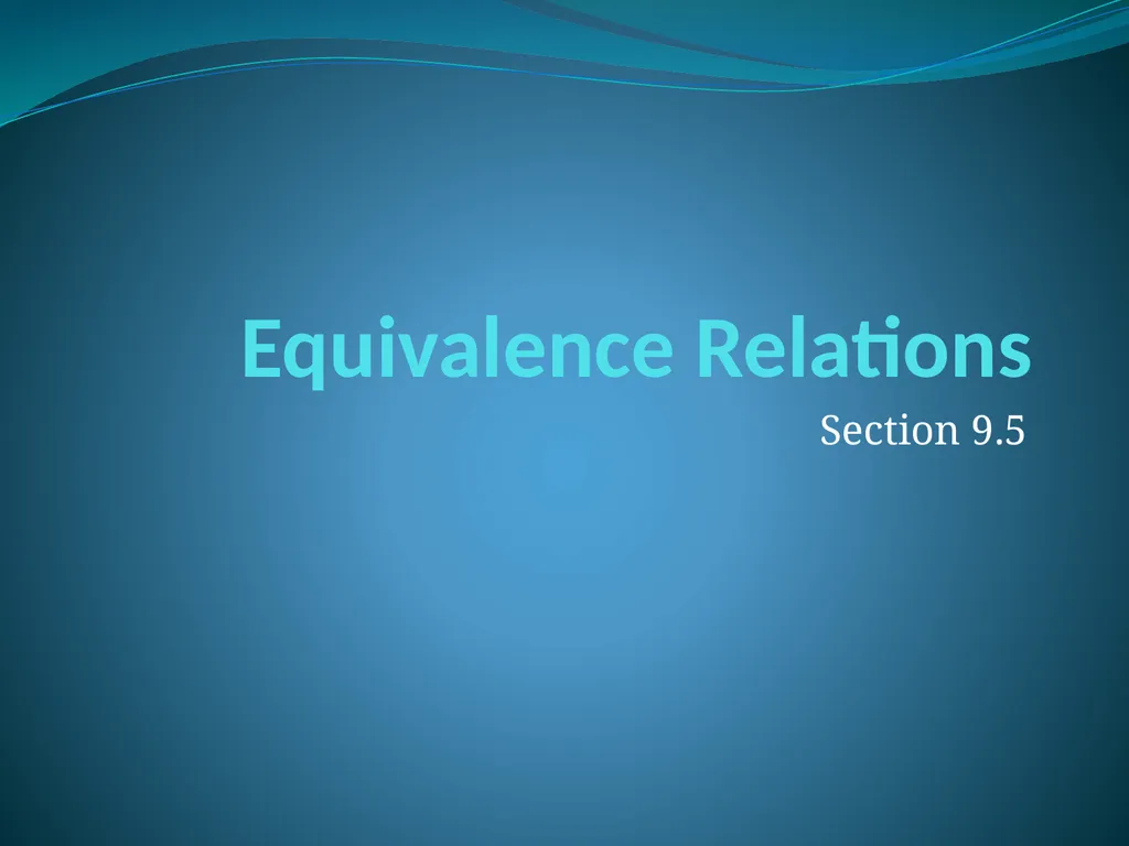 Relations Chapter 9 Chapter Summary Relations and - slide 32 of 52