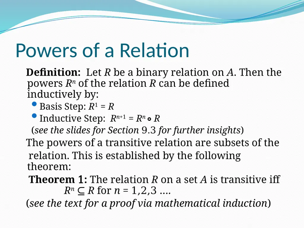 Relations Chapter 9 Chapter Summary Relations and - slide 16 of 52