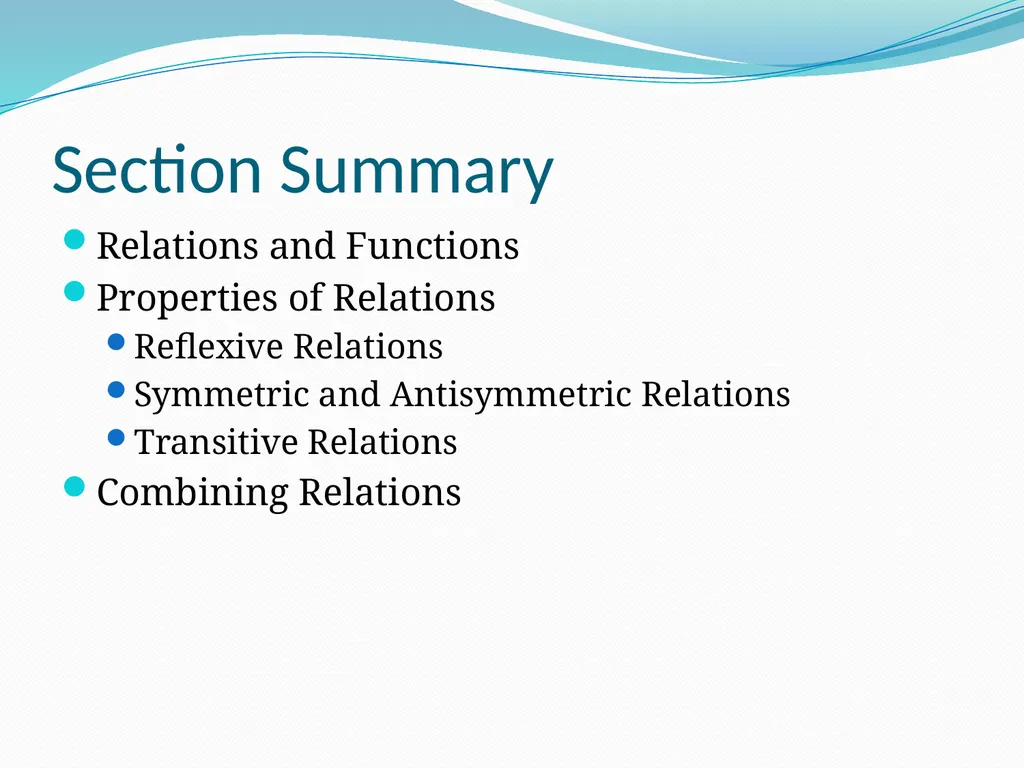 Relations Chapter 9 Chapter Summary Relations and - slide 4 of 52
