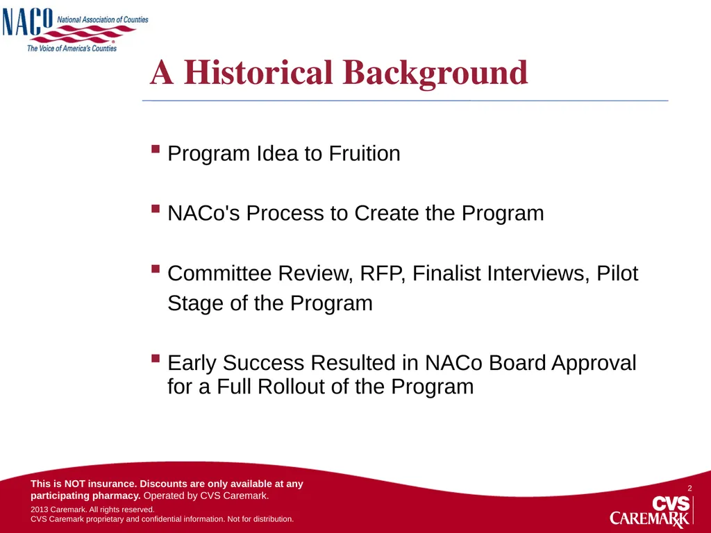 NACo Prescription Discount Card Program Overview - slide 2 of 20