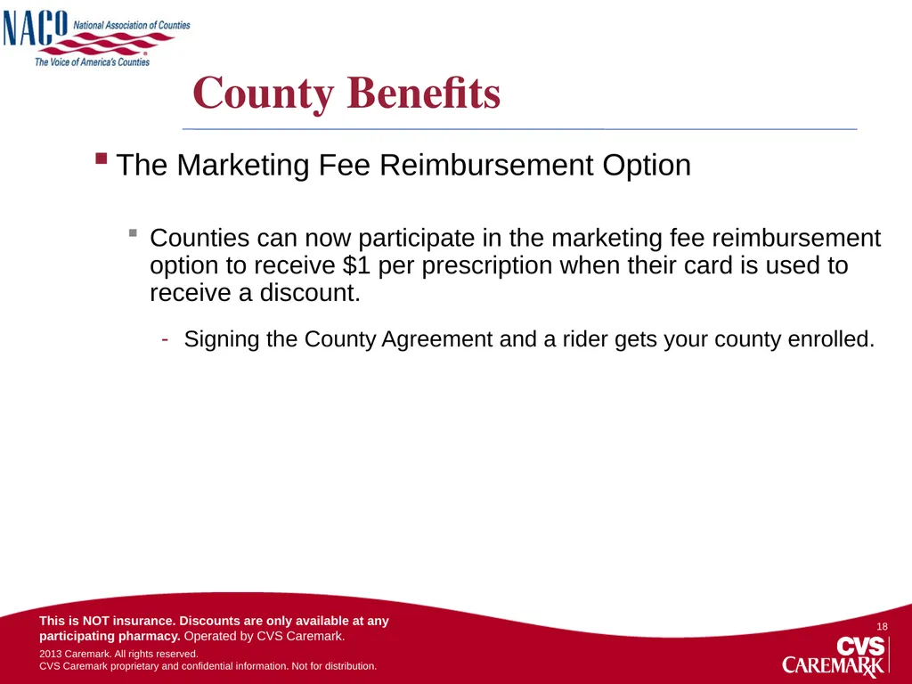 NACo Prescription Discount Card Program Overview - slide 18 of 20