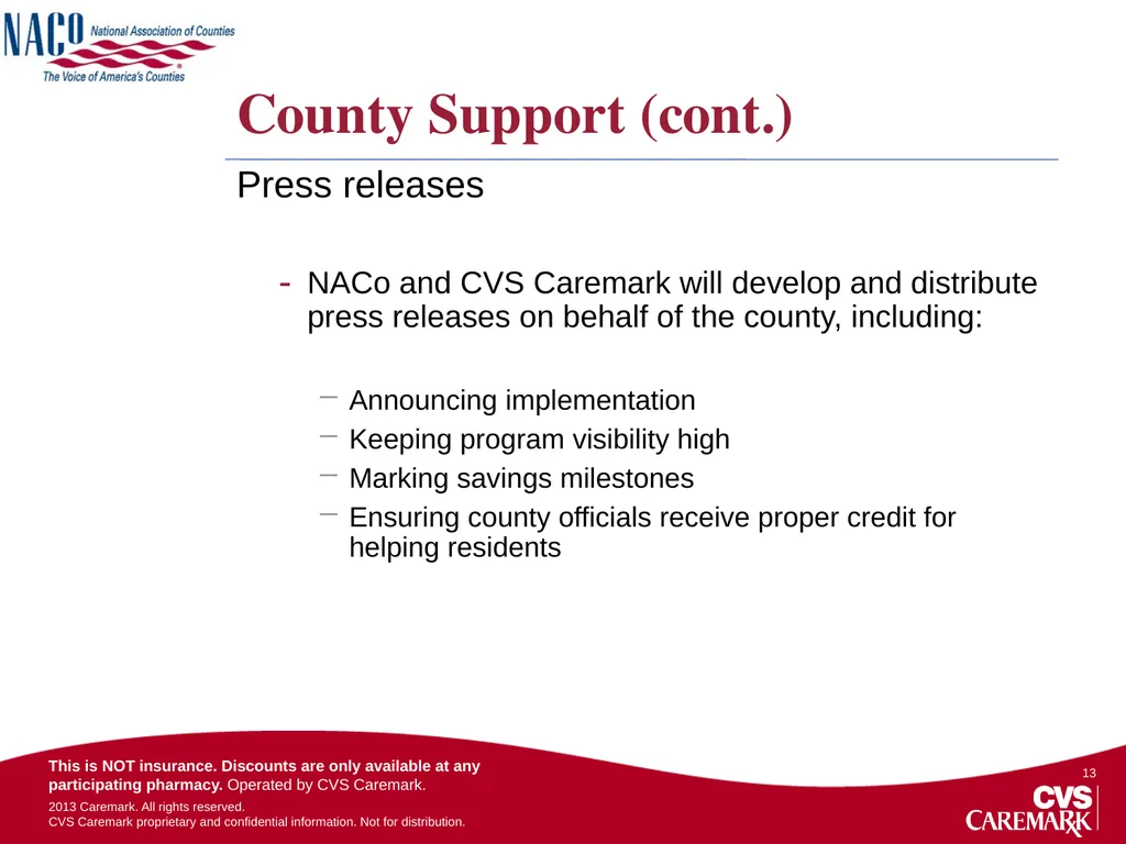 NACo Prescription Discount Card Program Overview - slide 13 of 20