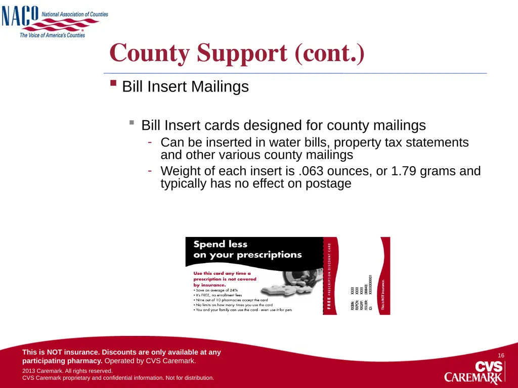 NACo Prescription Discount Card Program Overview - slide 16 of 20