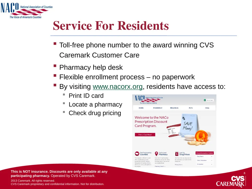 NACo Prescription Discount Card Program Overview - slide 8 of 20