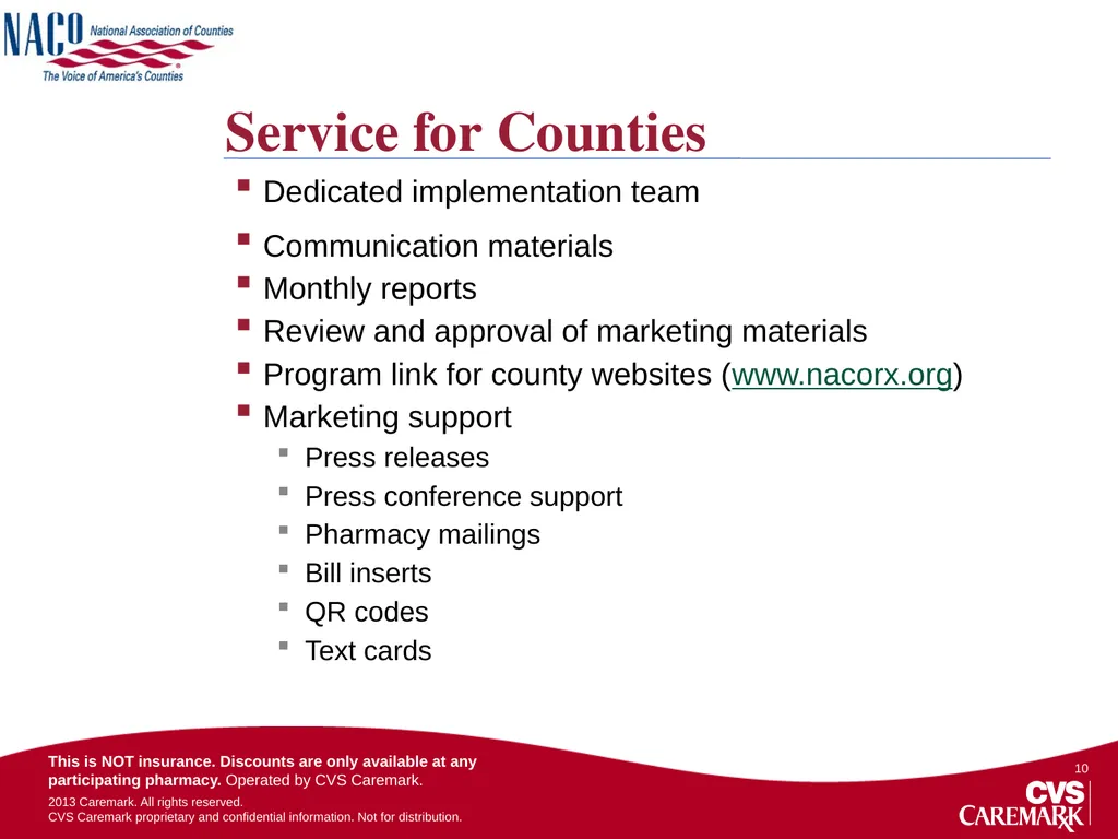 NACo Prescription Discount Card Program Overview - slide 10 of 20