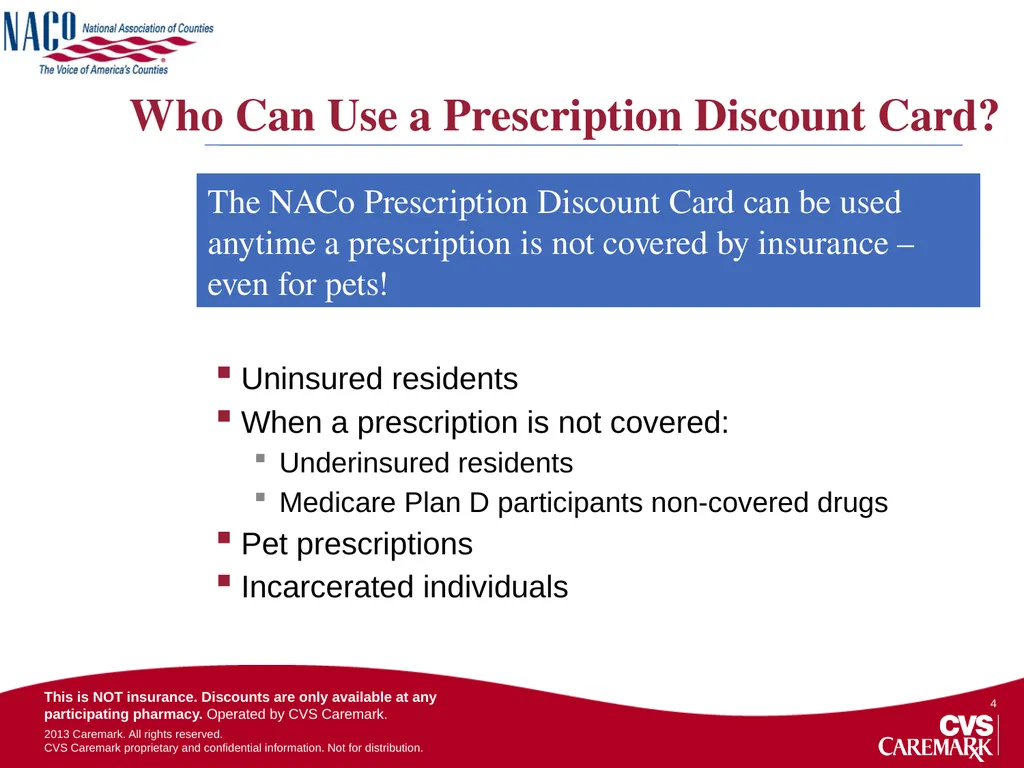 NACo Prescription Discount Card Program Overview - slide 4 of 20