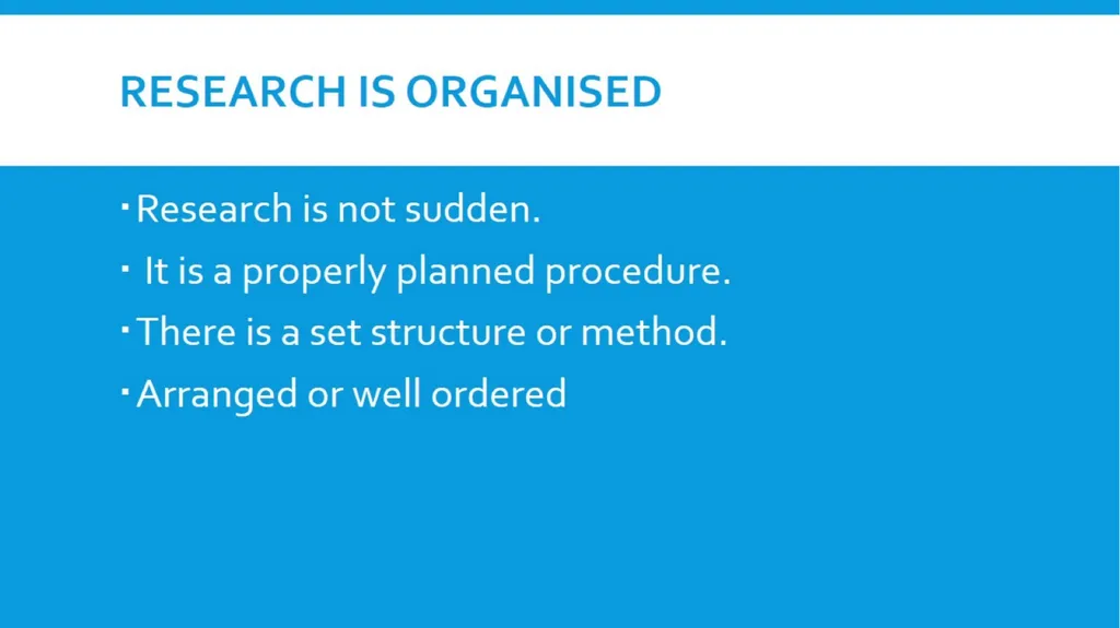 Meaning of research RESEARCH MEANING CONT… - slide 6 of 11
