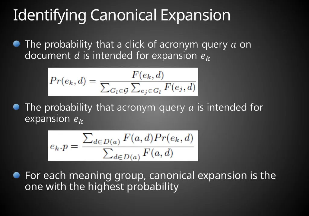 Mining Acronym Expansions and Their Meanings Using - slide 13 of 30