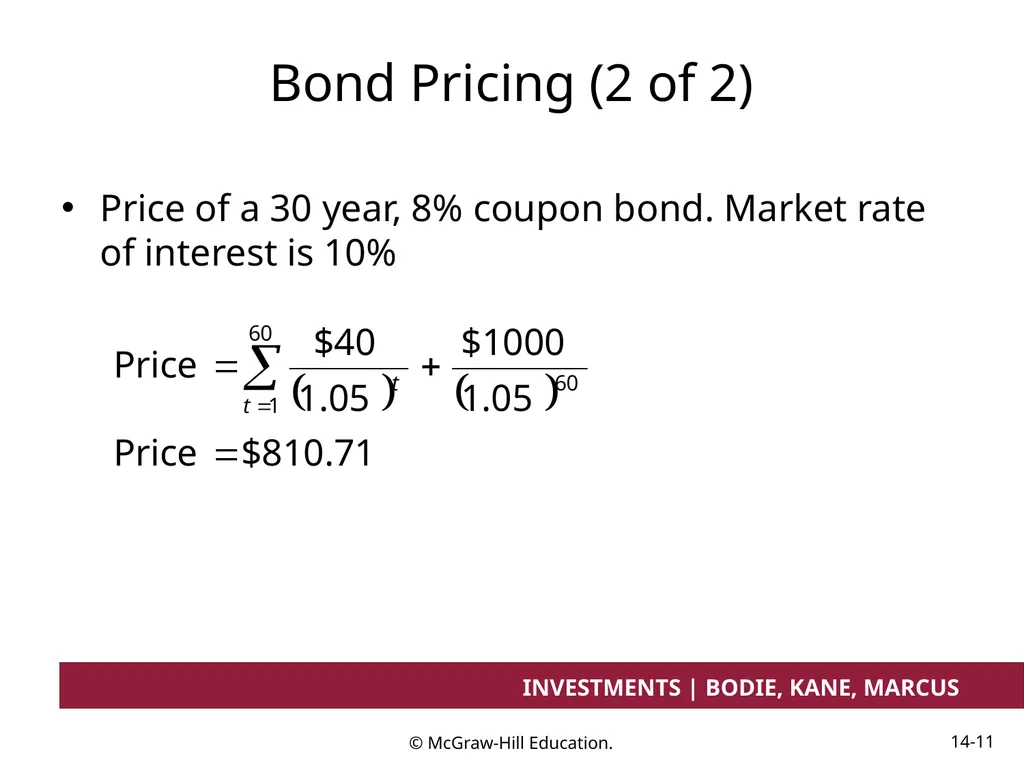 Chapter 14 Bond Prices and Yields INVESTMENTS | - slide 11 of 38