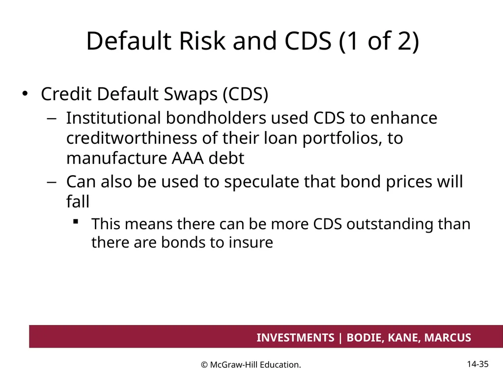 Chapter 14 Bond Prices and Yields INVESTMENTS | - slide 35 of 38