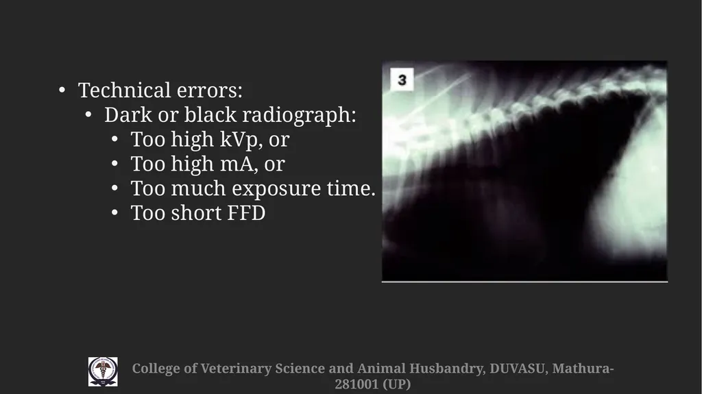 Radiographic faults & artefacts Gulshan Kumar - slide 4 of 12
