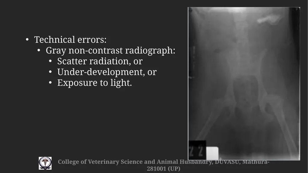 Radiographic faults & artefacts Gulshan Kumar - slide 5 of 12