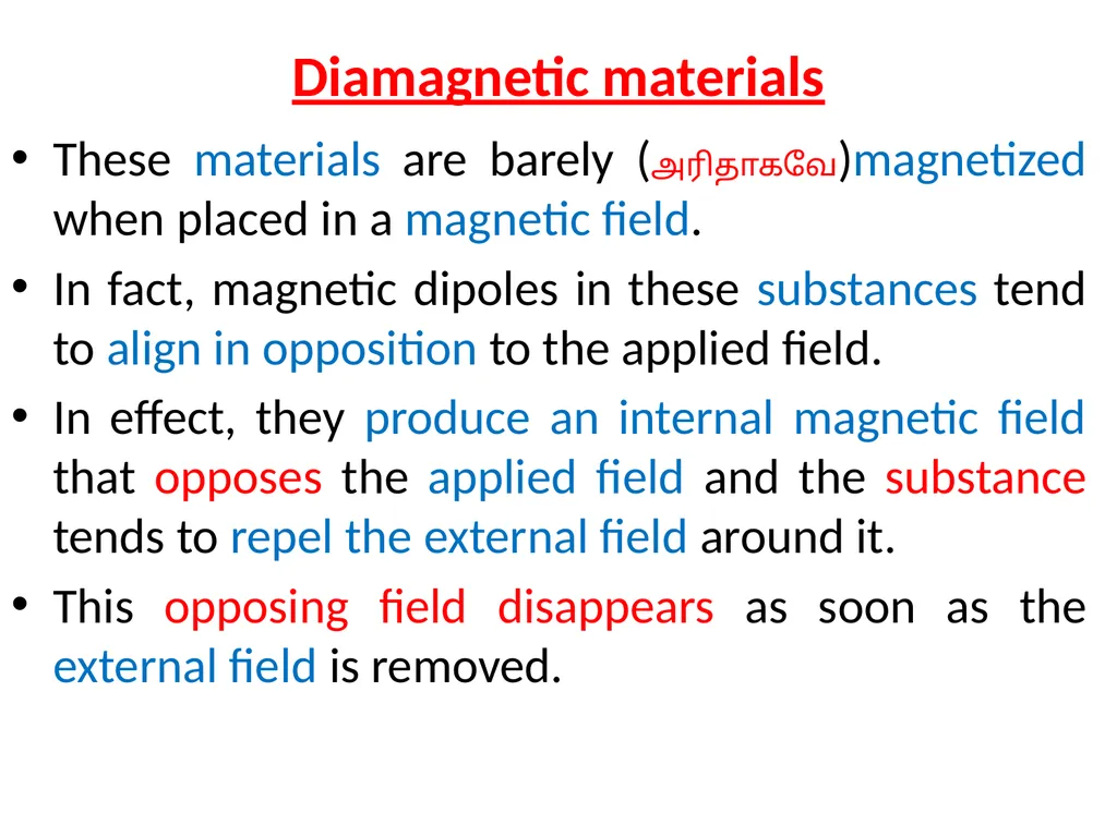 Classification of Magnetic materials The origin of - slide 5 of 24