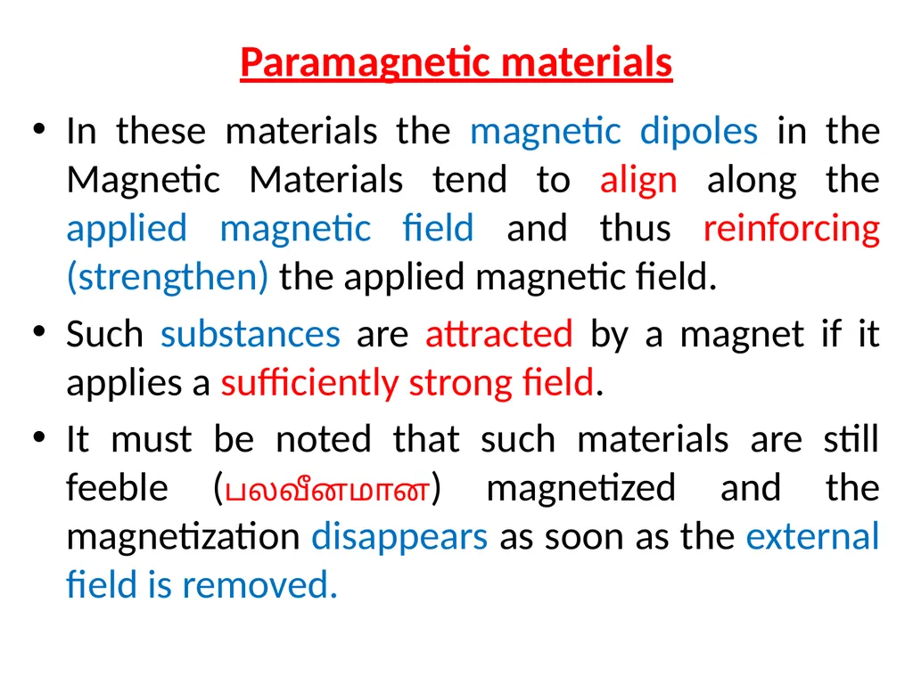 Classification of Magnetic materials The origin of - slide 9 of 24