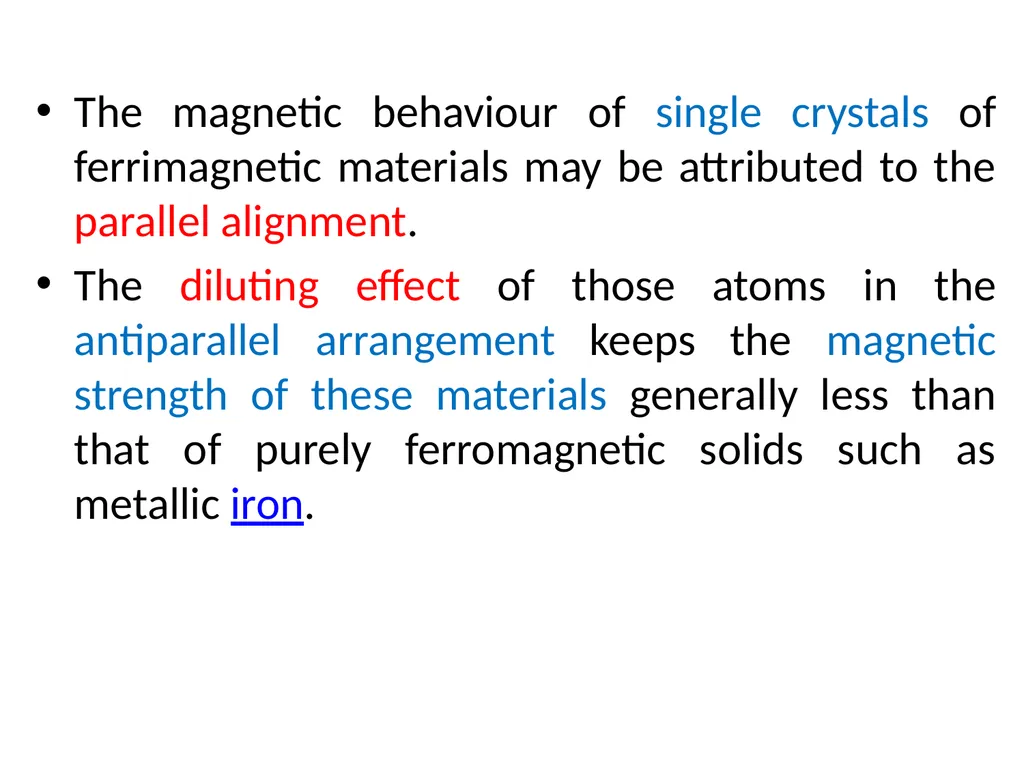 Classification of Magnetic materials The origin of - slide 20 of 24