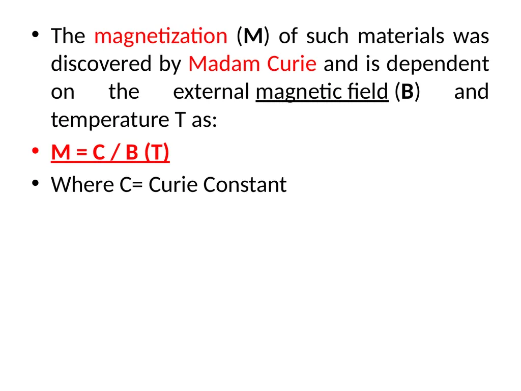 Classification of Magnetic materials The origin of - slide 10 of 24