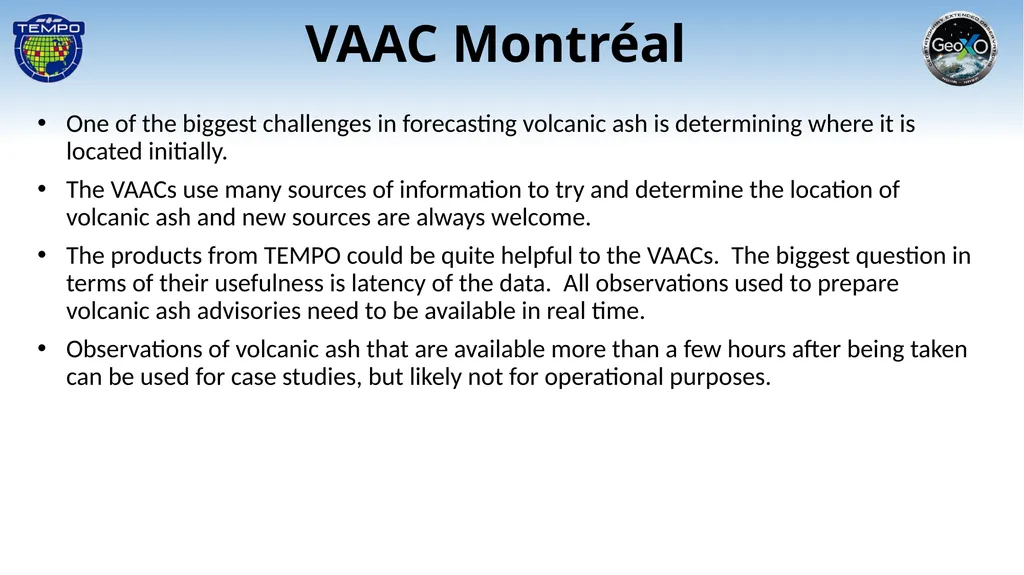 VAAC Montréal The Volcanic Ash Advisory Centre - slide 2 of 2