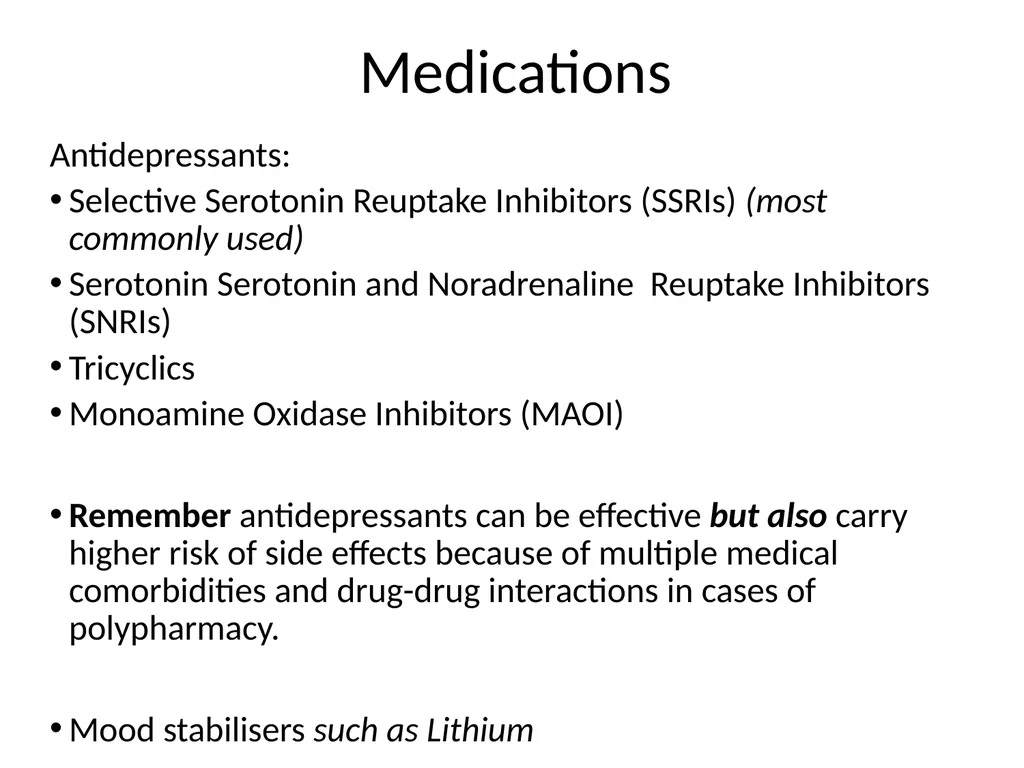 Depression in older adults Tier 3 What is - slide 16 of 22
