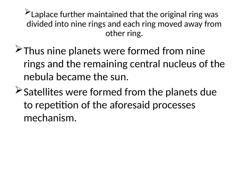 NEBULAR HYPOTHESIS OF LAPLACE French mathematician - slide 6 of 6