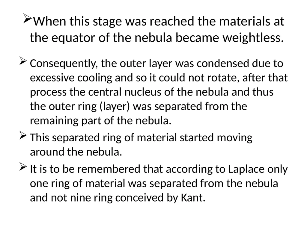 NEBULAR HYPOTHESIS OF LAPLACE French mathematician - slide 5 of 6