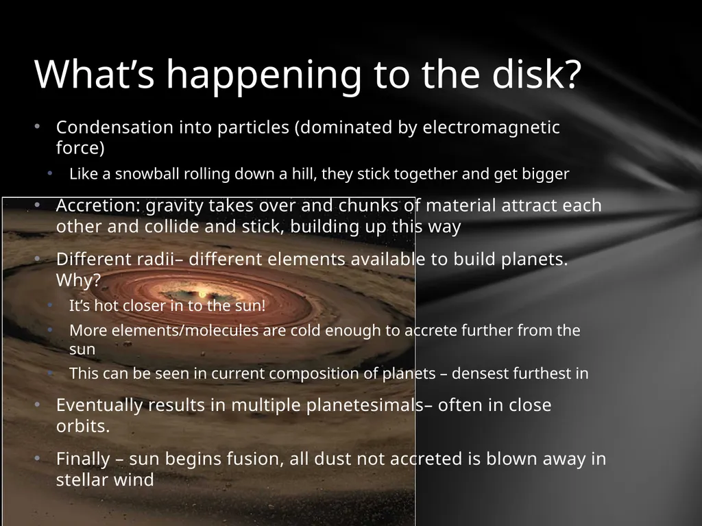 How are Planets Formed? Pre-solar nebula - slide 7 of 19
